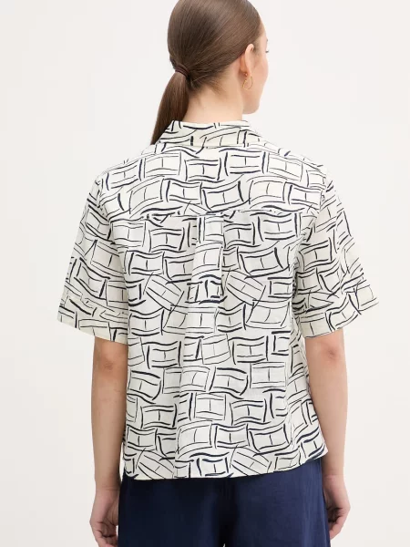 Tommy Hilfiger koszula lniana beżowa