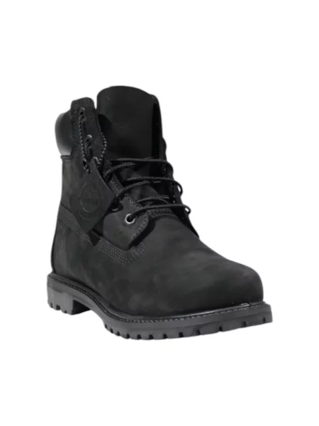 Botki Timberland na płaskim obcasie wodoszczelne czarne