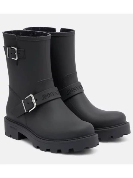 Cizme scurte Jimmy Choo biker negru
