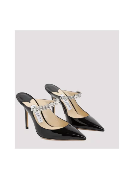 Klapki Jimmy Choo skórzane czarne