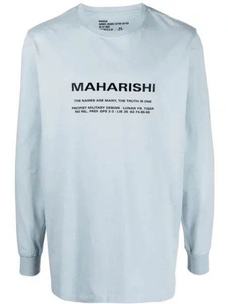 Tricou Maharishi cu imagine lung albastru