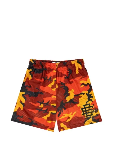 Pantaloni scurți Eric Emanuel cu model camuflaj roșu