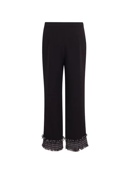 Pantaloni Jovonna din tweed negru