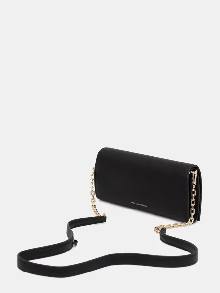 Karl Lagerfeld torebka crossbody skórzana K/SIGNATURE czarna