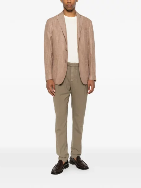 Sacou Boglioli cu model herringbone maro