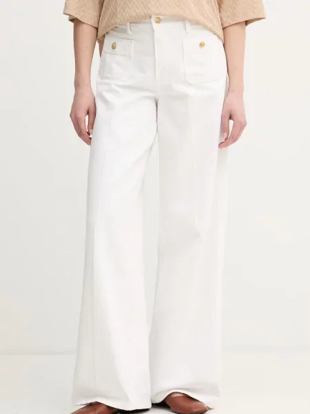 Tommy Hilfiger wide leg džíny bílé