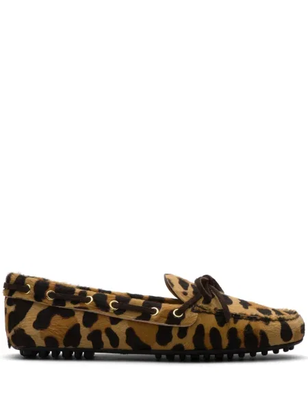 Pantofi loafer Car Shoe cu imagine maro