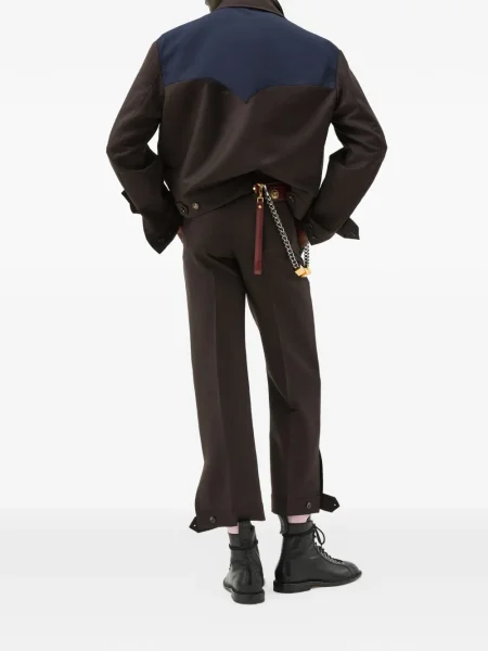 Pantaloni Versace de lână business maro