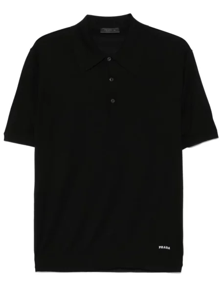 Polo Prada cu broderie negru