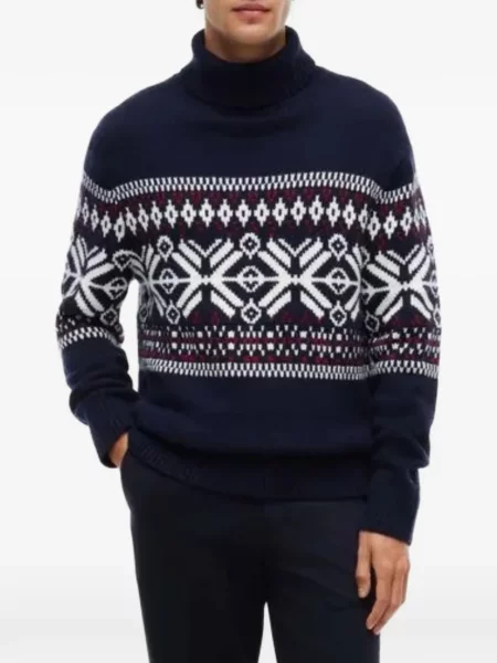 Дълго пуловер Tommy Hilfiger синьо