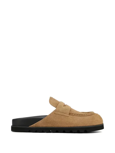 Pantofi loafer Naked Wolfe din piele de căprioară cu bretele