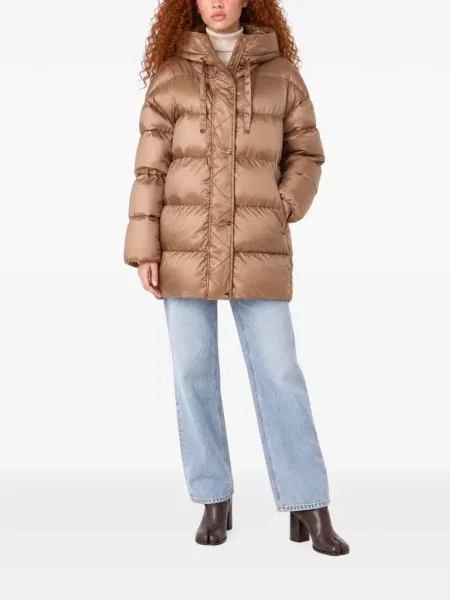 Palton Max Mara cu glugă maro