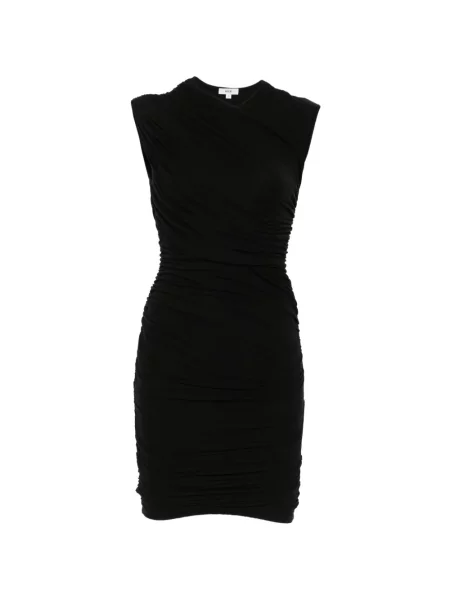Rochie mini Agolde fără mâneci cu volane negru