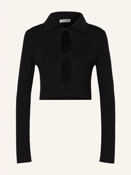Jil Sander Krátký Svetr černá