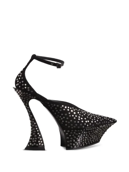 Cropp papuci tip mules Mugler cu tepi cu bretele negru