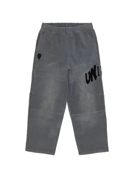Pantaloni Aape By A Bathing Ape cu broderie alergare gri