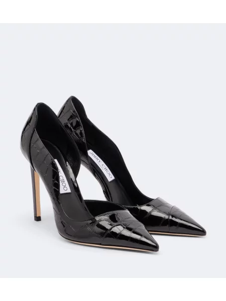 Pantofi cu toc Jimmy Choo din piele de lac negru
