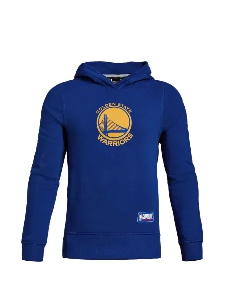 Hanorac cu glugă Under Armour cu autograf albastru