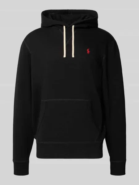 Bluza z kapturem z wyhaftowanym logo Polo Ralph Lauren czarna