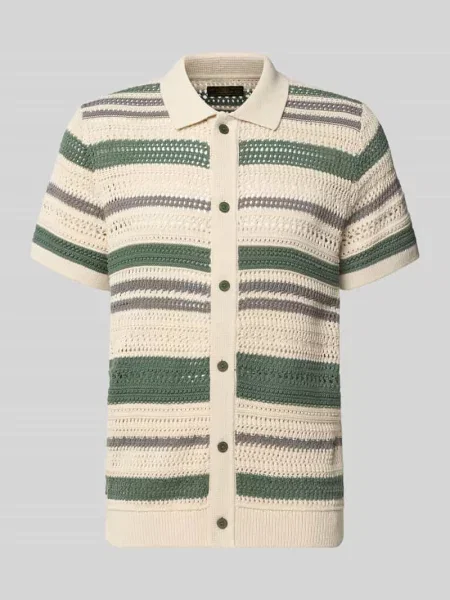 Koszula casualowa o kroju nowoczesnym w imitacji dzianiny z listwą guzikową Jack & Jones Premium