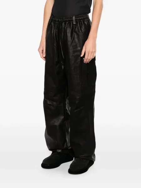Pantaloni A Diciannoveventitre din piele negru