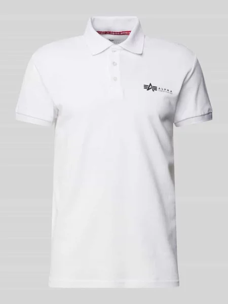 Koszulka Alpha Industries Basic Polo Small Logo white białe
