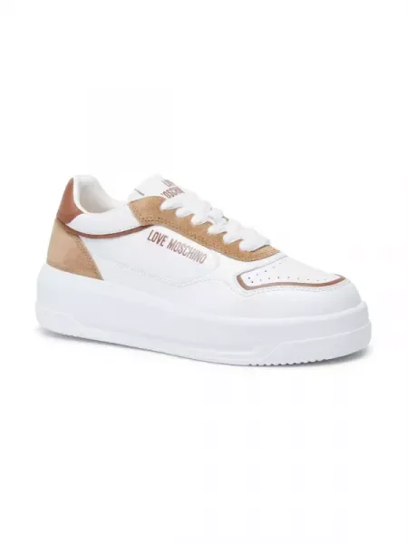 Love Moschino Bőr sneakers tornacipő fehér