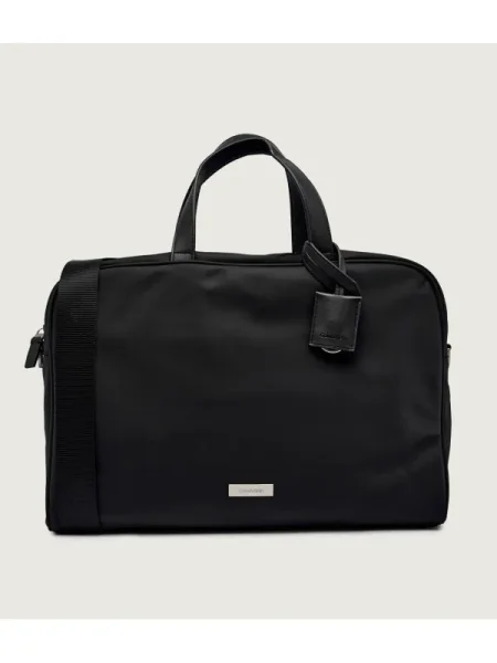 Geantă pentru laptop Calvin Klein Sleek Large Commuter negru