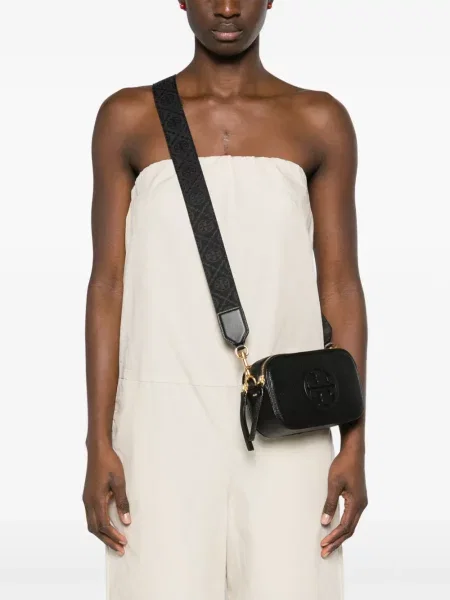 Geanta de piele Tory Burch din piele negru