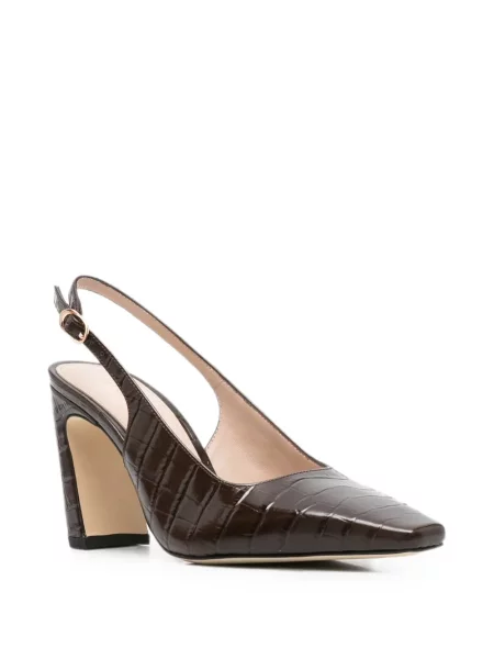 Pantofi cu toc Stuart Weitzman slingback maro