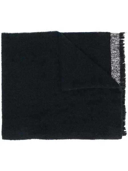 Fular Zanone cu model herringbone negru