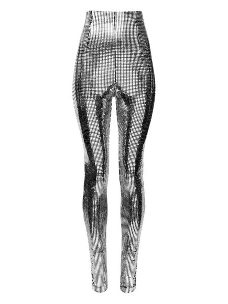 Pantaloni Mm6 Maison Margiela argintiu