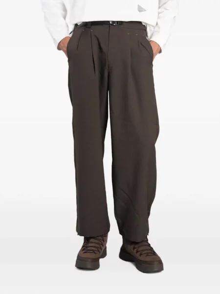 Cu centură pantaloni And Wander maro