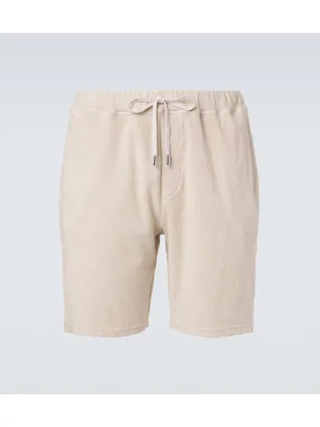 Pantaloni scurți Fedeli din material terry bej