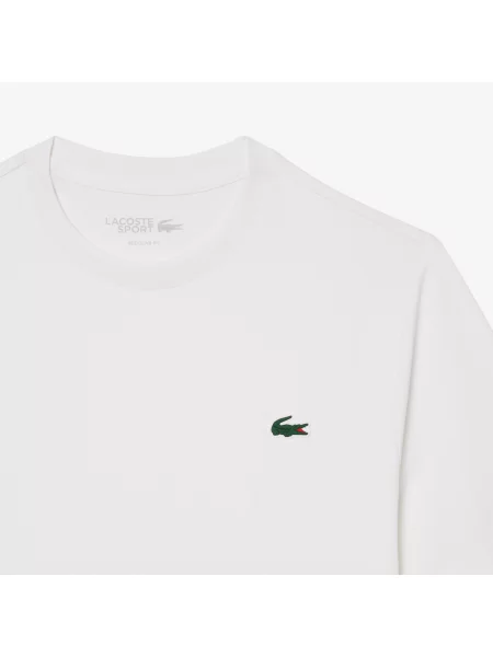 Lacoste T-Shirt Z Okrągłym Dekoltem Regular Fit biały