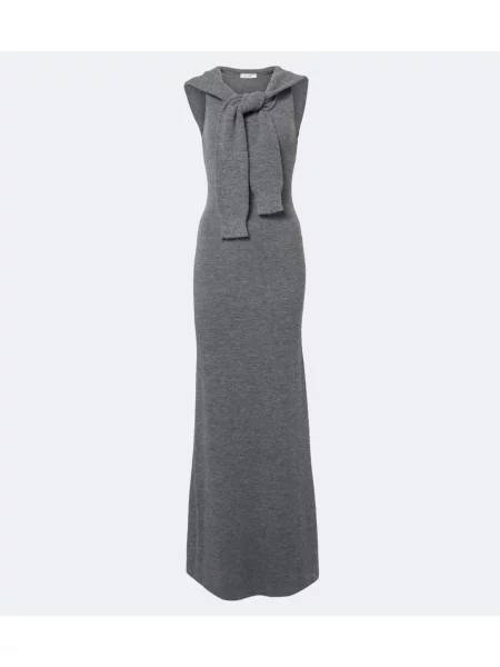 Rochie maxi Aya Muse tricotate gri