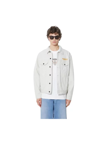 Thisisneverthat kurtka jeansowa Trucker przejściowa oversize szary