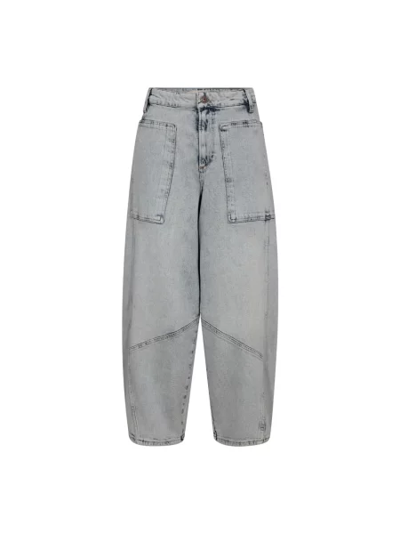 Mos Mosh Dżinsy Z Podwiniętymi Nogawkami Mmrosie blau niebieskie