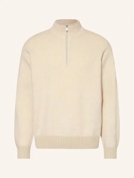 Boss Sweter Typu Troyer Kobear beige beżowy
