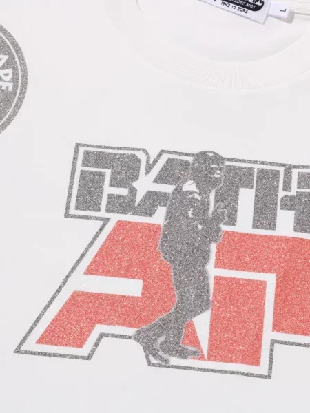 Tricou A Bathing Ape® cu imagine alb