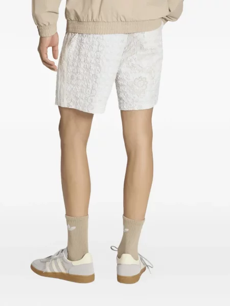 Pletena majica Adidas s cvjetnim printom s printom plava