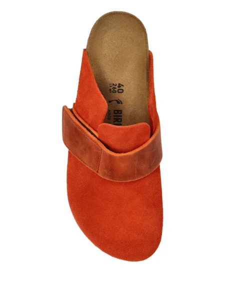 Kožne remenčić mule natikače Birkenstock narančasta