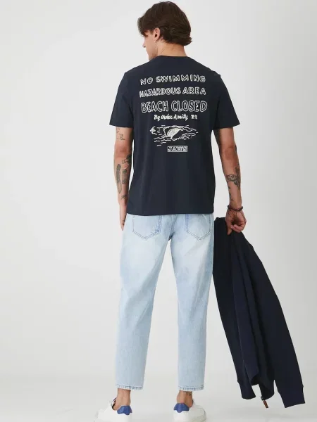 Medicine póló nyomott mintás sötétkék