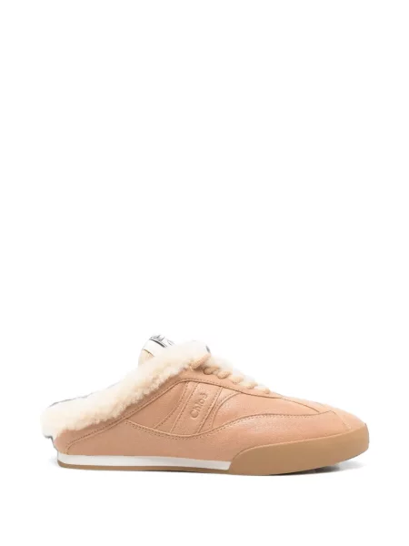 Sneakerși Chloé din piele de oaie maro