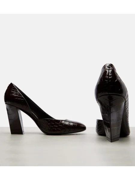 Pantofi cu toc Jimmy Choo din piele maro