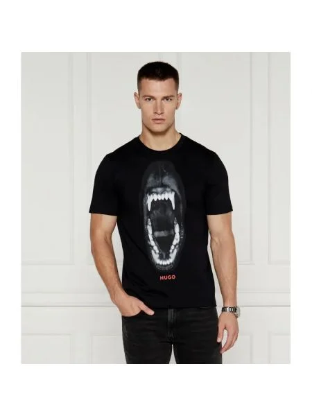 HUGO Tricou Dayaking negru