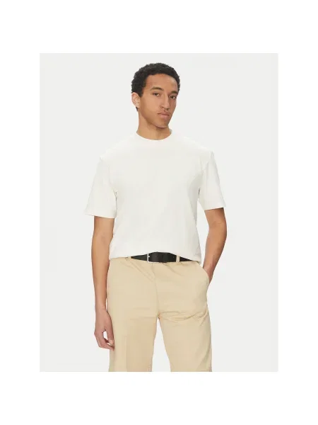 HUGO Póló Dapolino Ekru Relaxed Fit