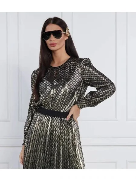 Karl Lagerfeld hanorac Lurex Monogram negru
