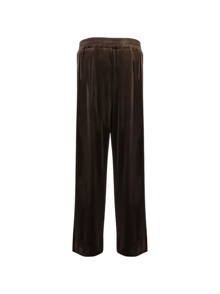 Pantaloni Don't @ Me de catifea maro