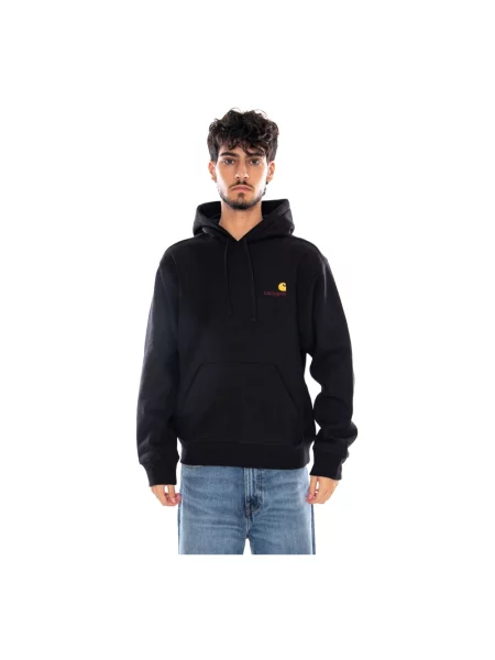 Bluza z kapturem Carhartt Wip z kapturem z nadrukiem czarna